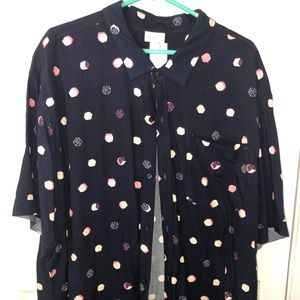 Womens 3XL short sleeve button down
